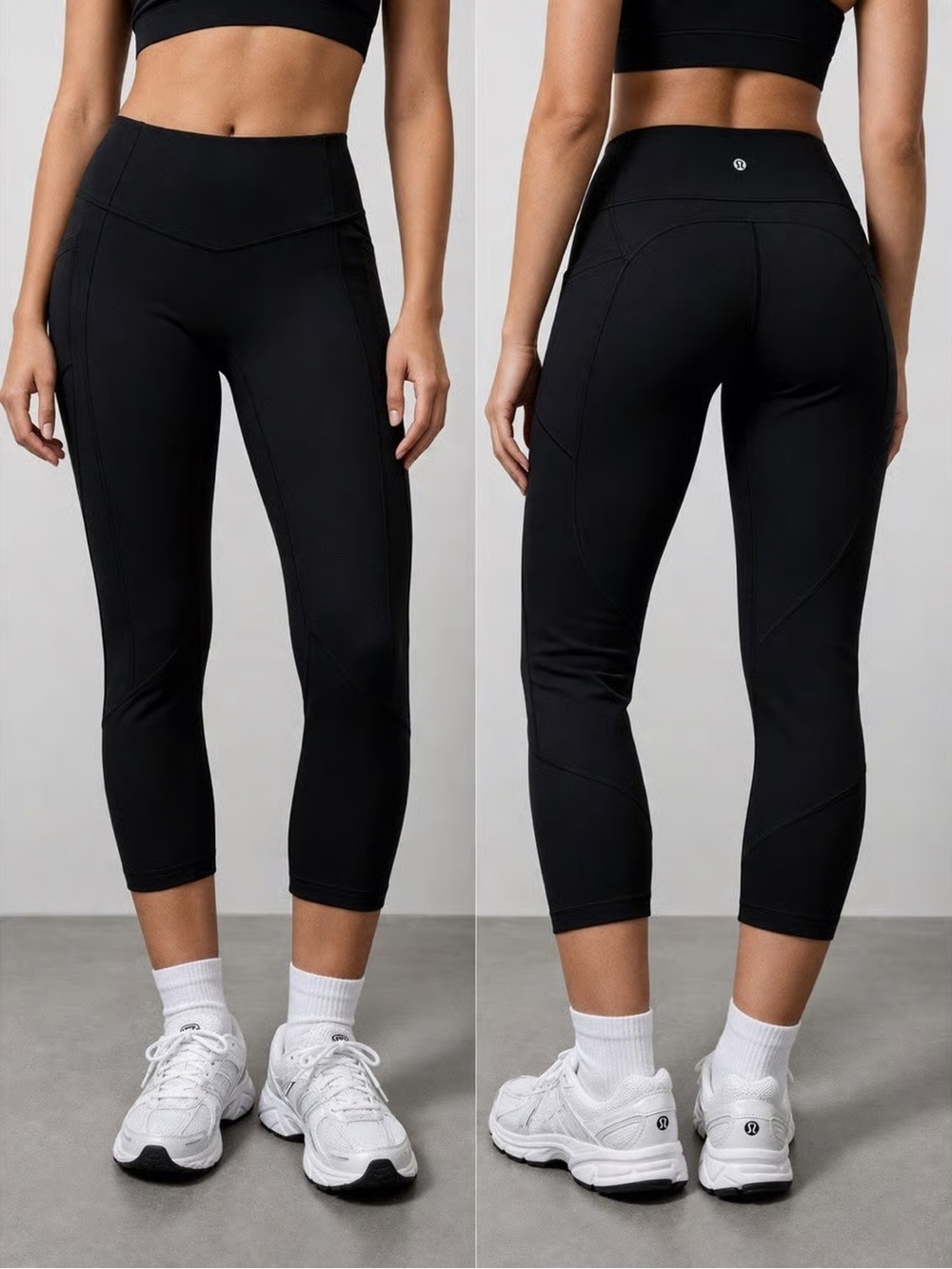 Lululemon All The Right Places Crop II Legging Black *23" Size 6 Style# W6AMYS